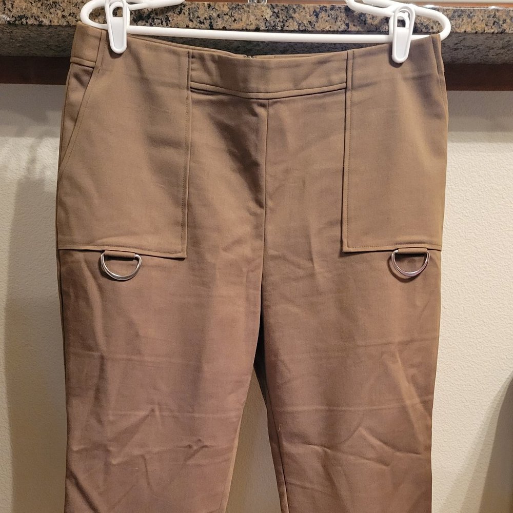 C/MEO Collective Olive Green Pants with Metal Detail